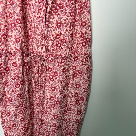 Faherty Adella Boho Red Floral Jumpsuit - Picture 5 of 10